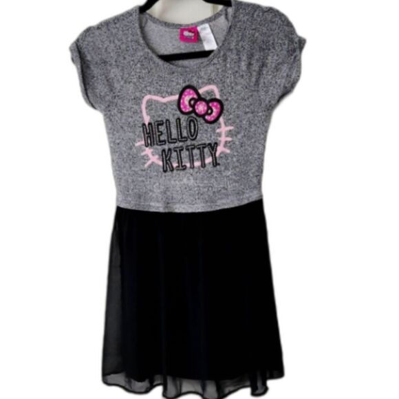 Hello Kitty Sweater Dress tulle/mesh lined skirt size 10/12 - Picture 1 of 9
